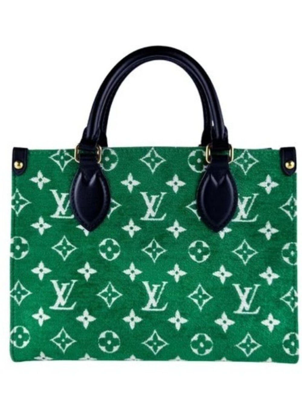 Auth LOUIS VUITTON On The Go PM Shoulder Bag Handbag GreenBlack M46216 - z10483